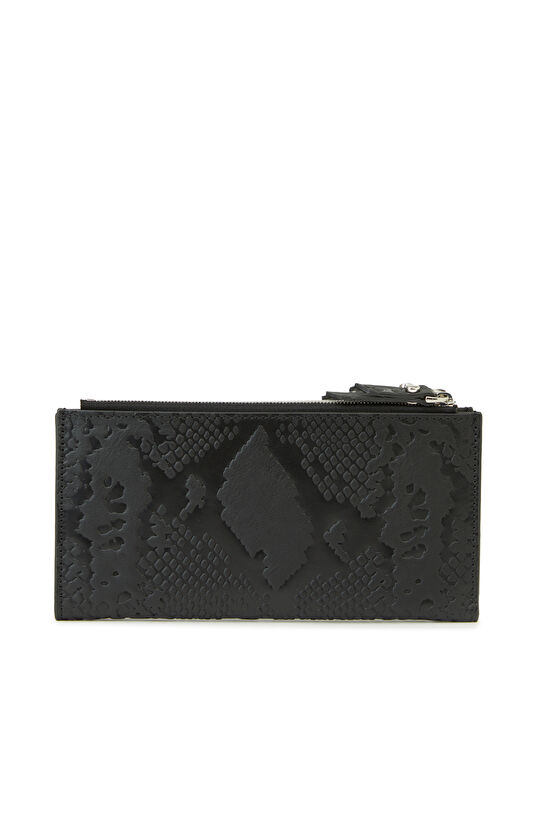 Siyah Baskılı Kadın Deri Cüzdan