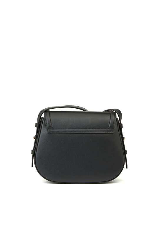 Siyah Kadın Deri Çapraz Askılı Çanta