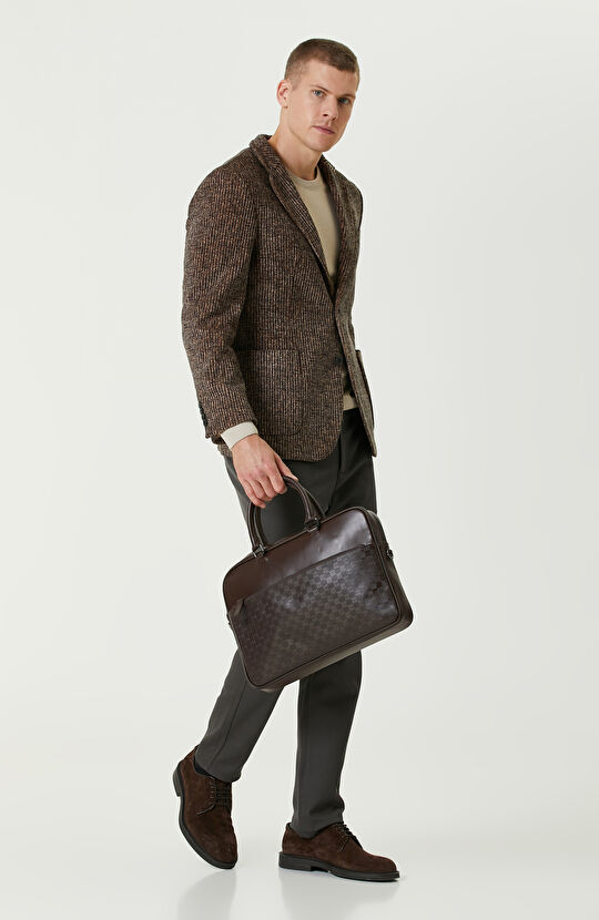 Kahverengi Deri Laptop Çantası