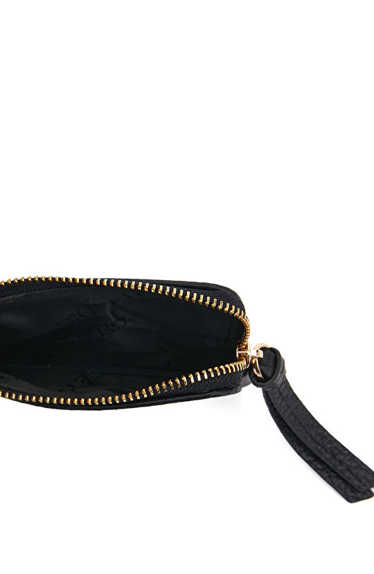 Siyah Kadın Deri Bozuk Paralık