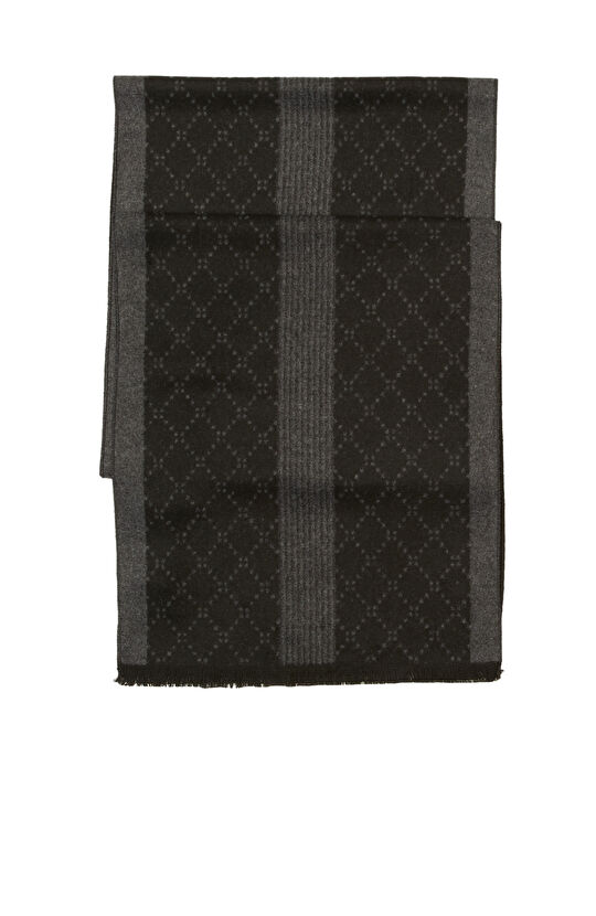 Antrasit Gri Desenli Erkek Atkı