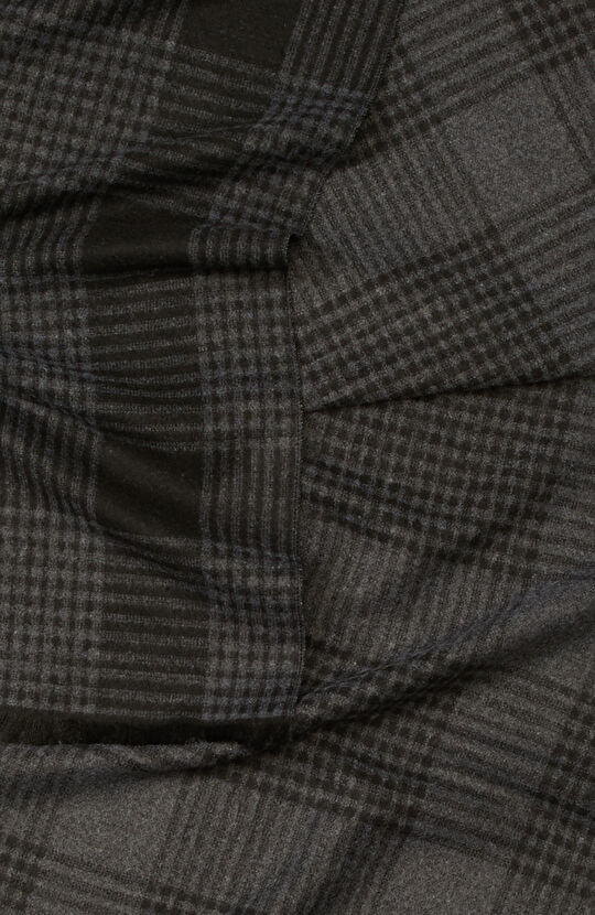 Siyah Gri Ekose Erkek Atkı