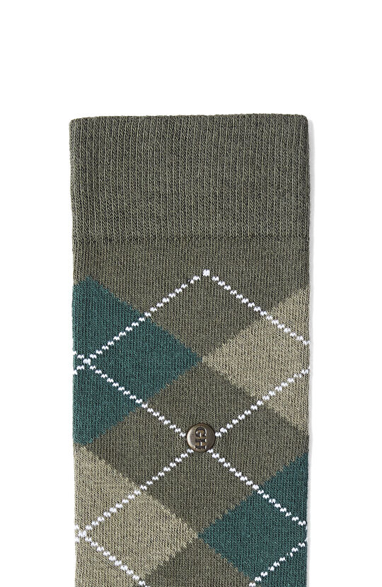 Yeşil Ekose Desenli Erkek Soket Çorap