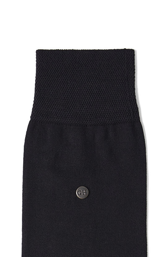 Siyah Pamuklu Soket Çorap