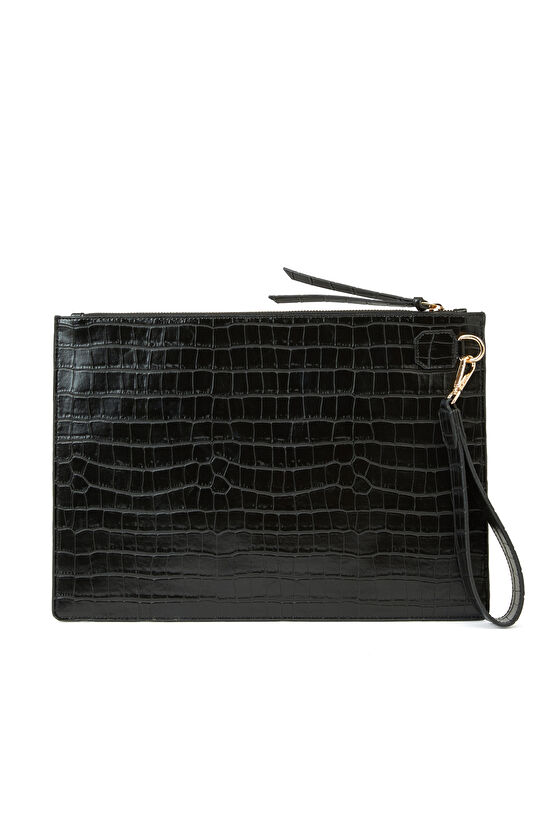 Siyah Kroko Kadın  Çanta