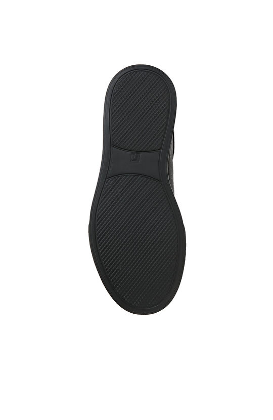 Siyah Bağcıklı Kadın Deri Sneaker