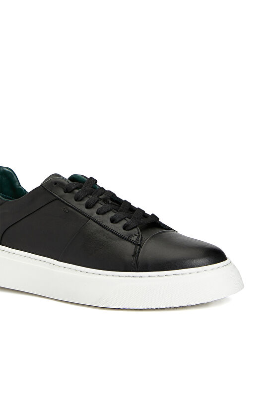 Siyah Kadın Deri Sneaker