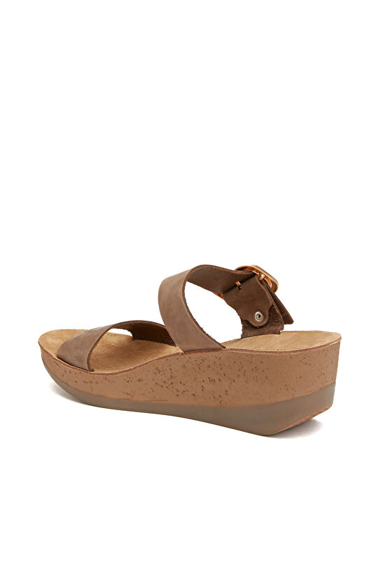 Vizon Kadın Deri Terlik