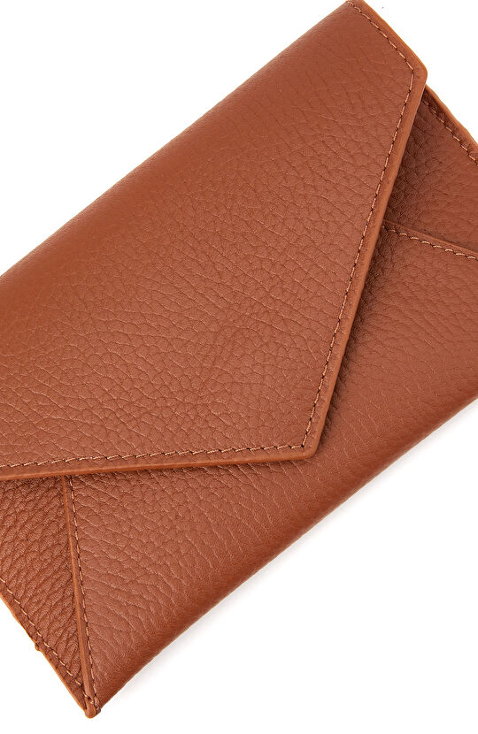 Taba Kapaklı Kadın Deri Cüzdan