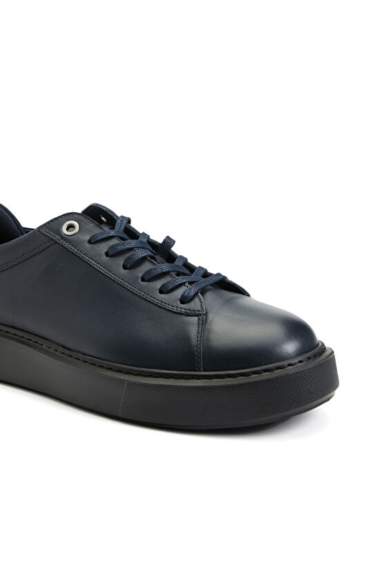 Lacivert Erkek Deri Sneaker