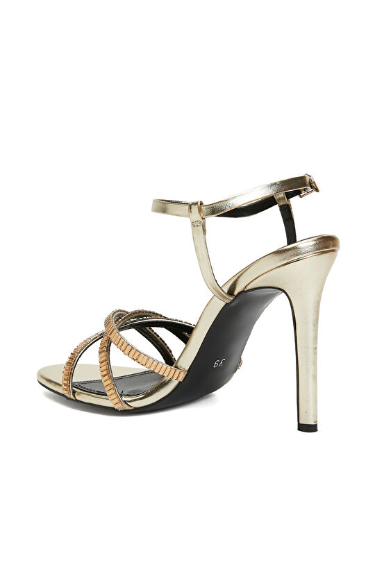 Gold Kadın Deri Sandalet