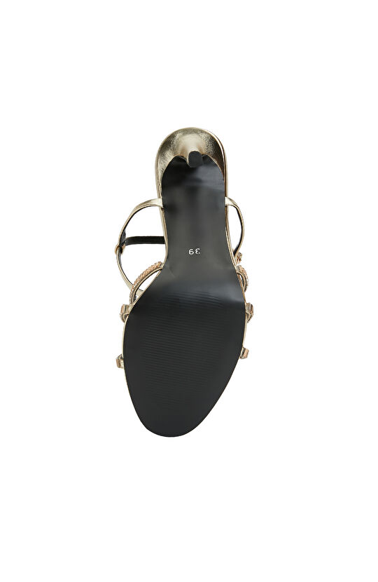 Gold Kadın Deri Sandalet