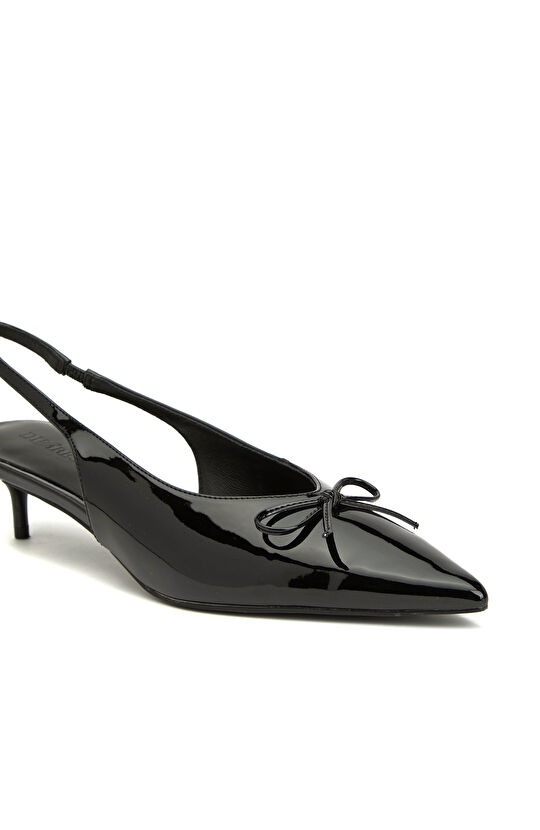 Siyah Rugan Kadın Stiletto