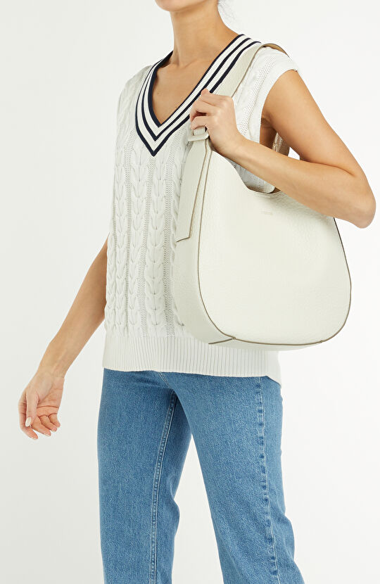 Bej Çıkarılabilir İç Çantalı Kadın Omuz Çantası