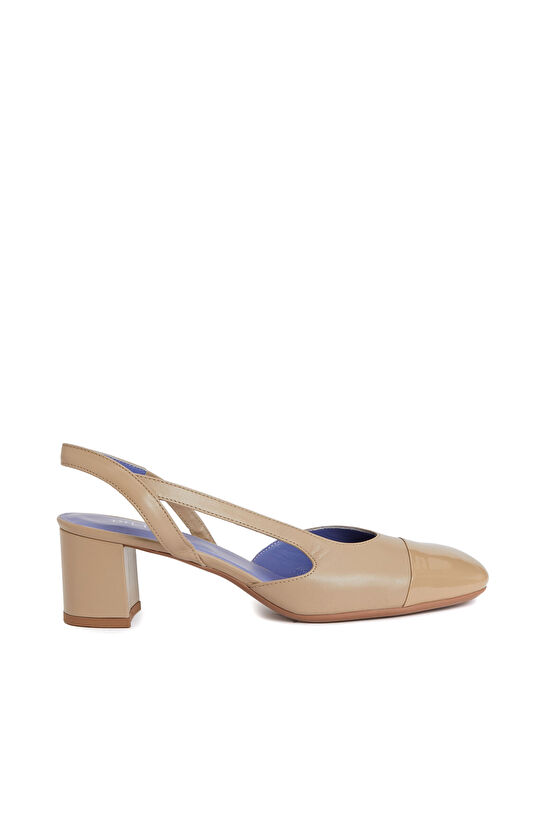 Vizon Deri Topuklu Ayakkabı