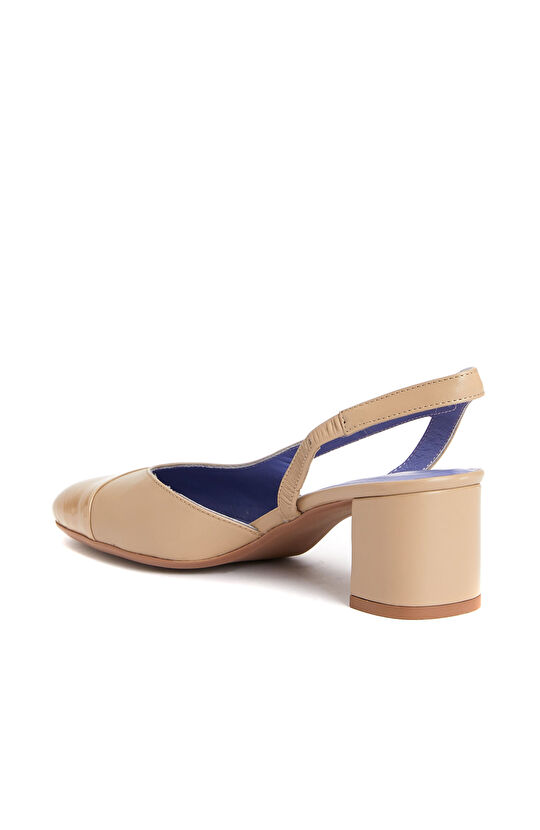 Vizon Deri Topuklu Ayakkabı