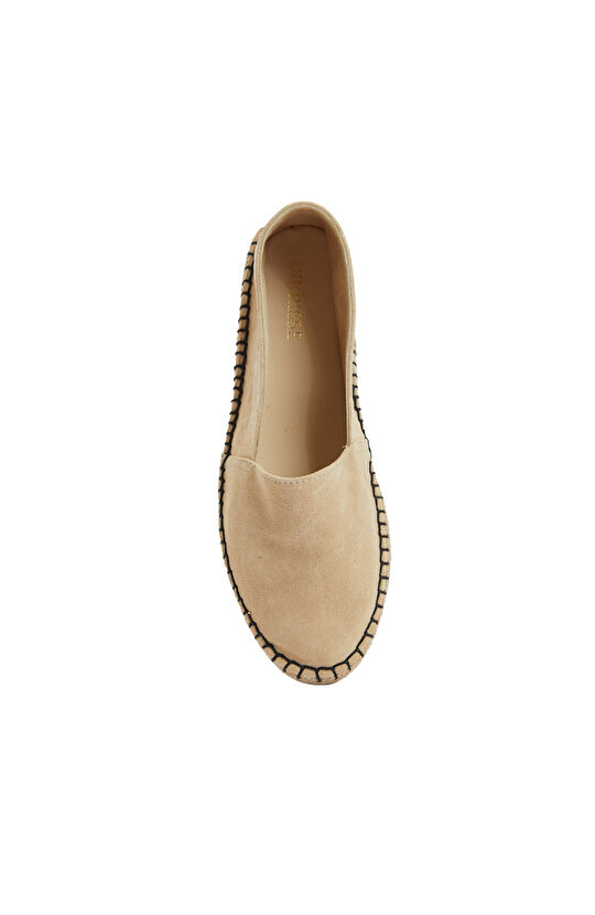 Bej Kadın Süet Espadril