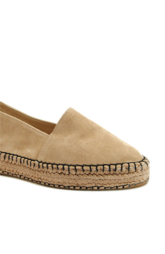 Bej Kadın Süet Espadril