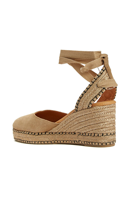 Bej Kadın Süet Espadril