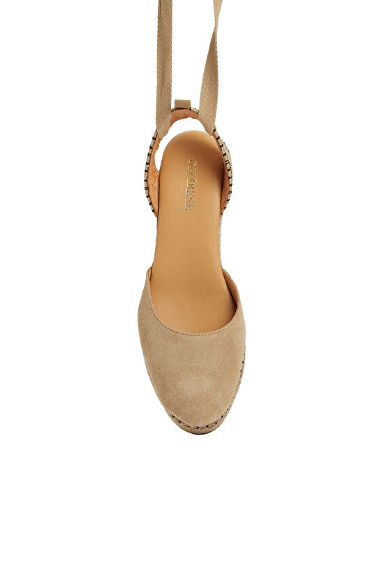 Bej Kadın Süet Espadril