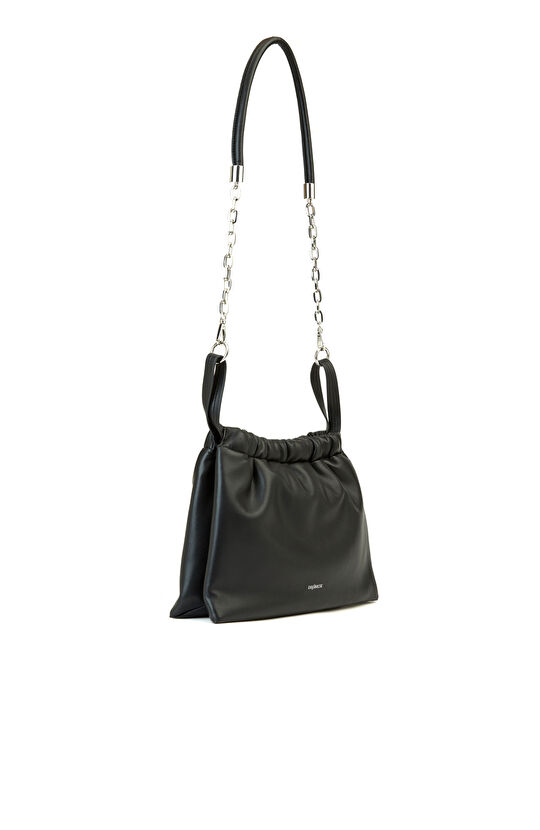 Siyah Kadın Postacı Çantası