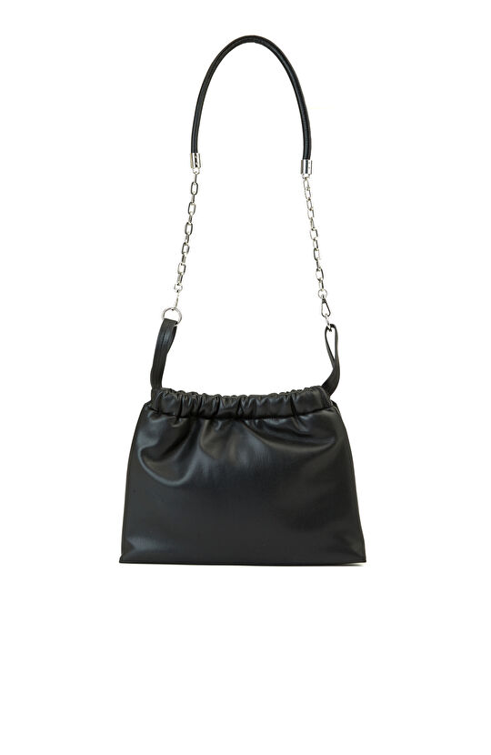 Siyah Kadın Postacı Çantası