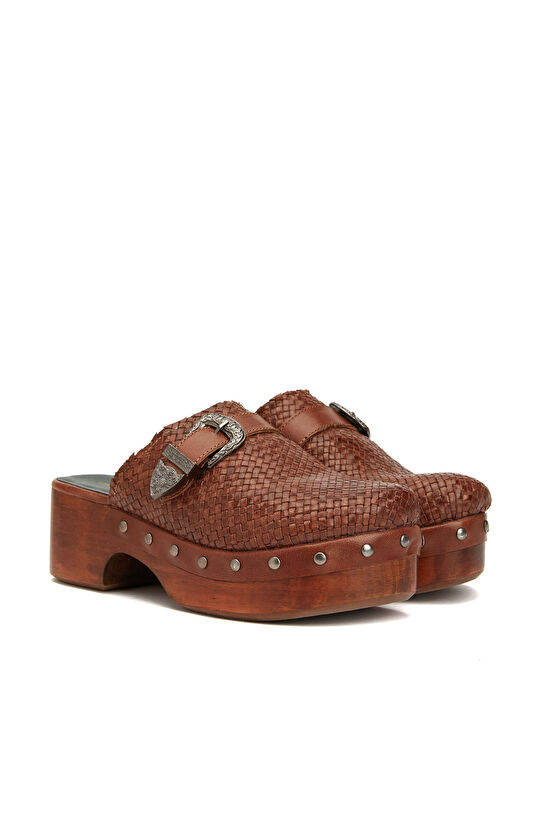 Taba Kadın Deri Terlik