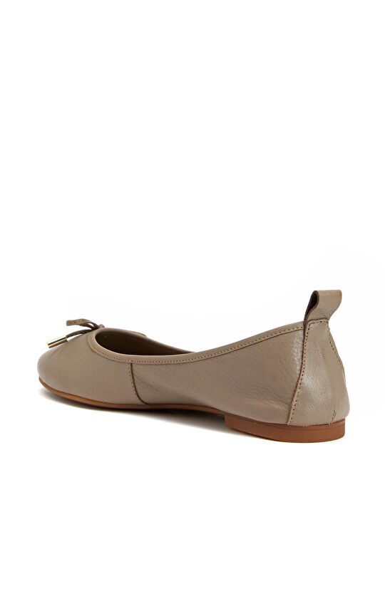 Vizon Yumuşak Deri Kadın Babet