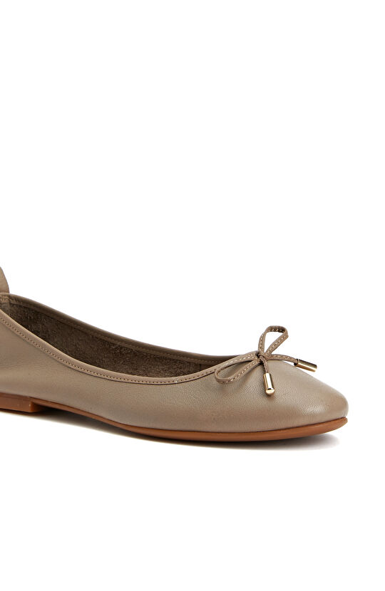 Vizon Yumuşak Deri Kadın Babet