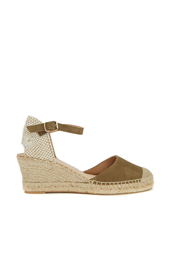 Haki Kadın Süet Espadril