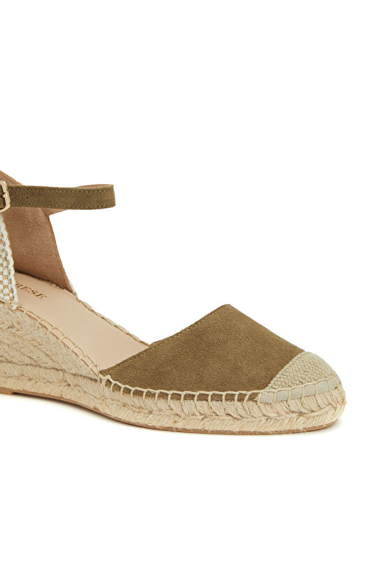 Haki Kadın Süet Espadril