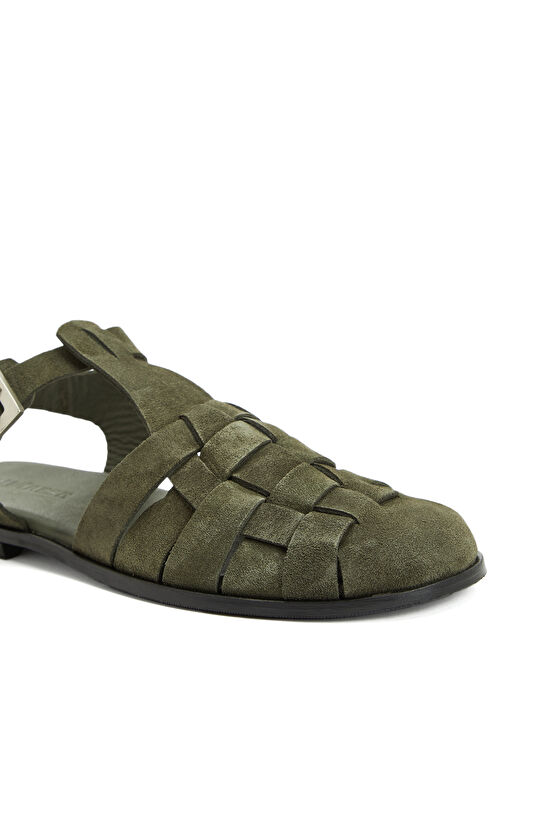 Haki Kadın Süet Ayakkabı