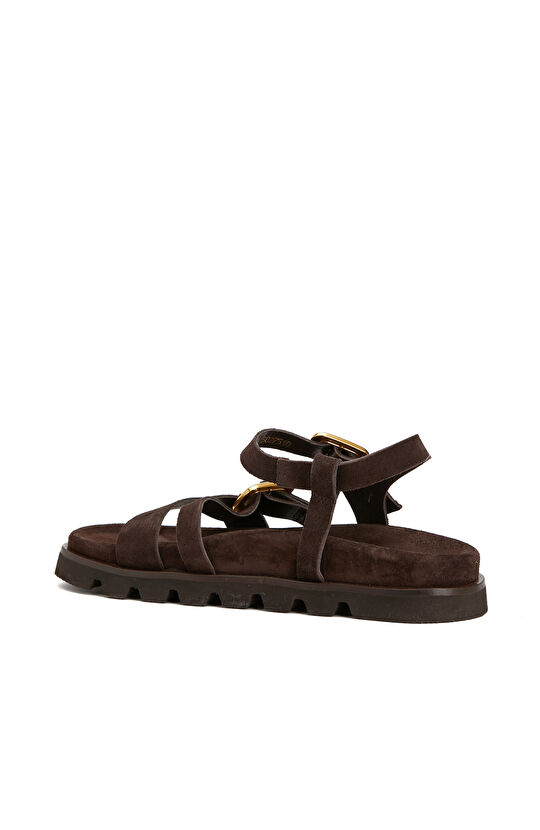 Acı Kahve Kadın Süet Sandalet