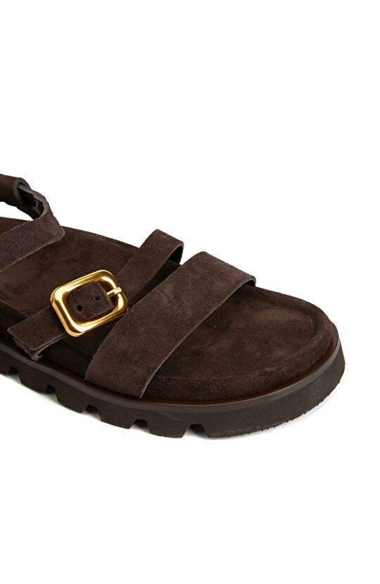 Acı Kahve Kadın Süet Sandalet