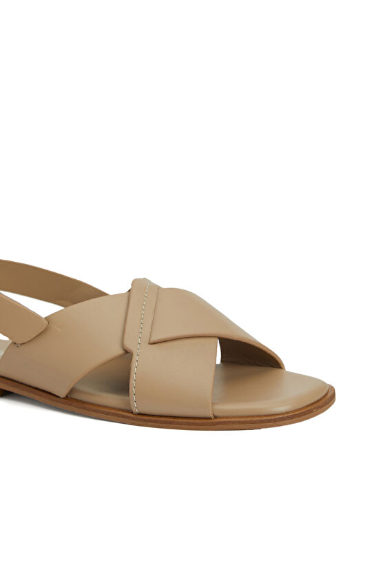 Vizon Kadın Deri Sandalet