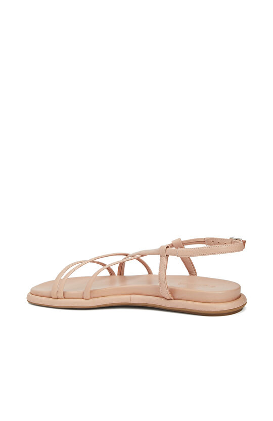 Açık Pembe Kadın Deri Sandalet