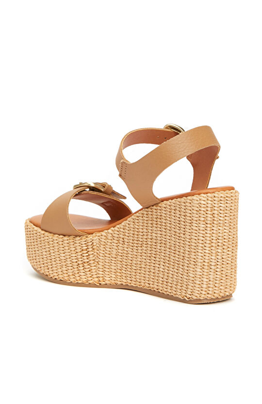 Taba Kadın Deri Sandalet