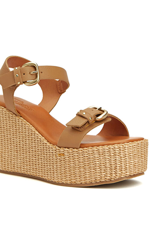 Taba Kadın Deri Sandalet