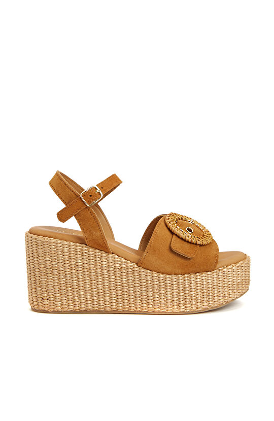 Taba Kadın Süet Sandalet