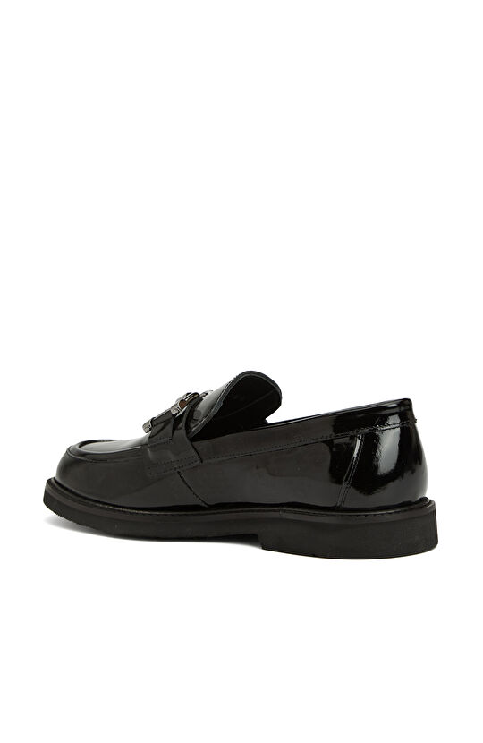 Siyah Kadın Rugan Loafer
