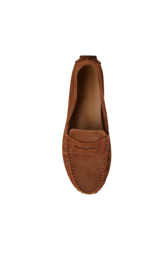 Taba Kadın Süet Loafer
