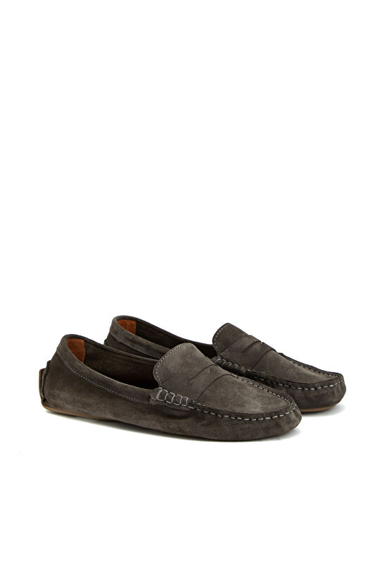 Füme Kadın Süet Loafer