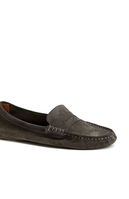 Füme Kadın Süet Loafer