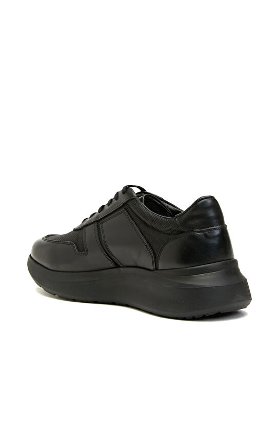 Siyah Erkek Deri Sneaker