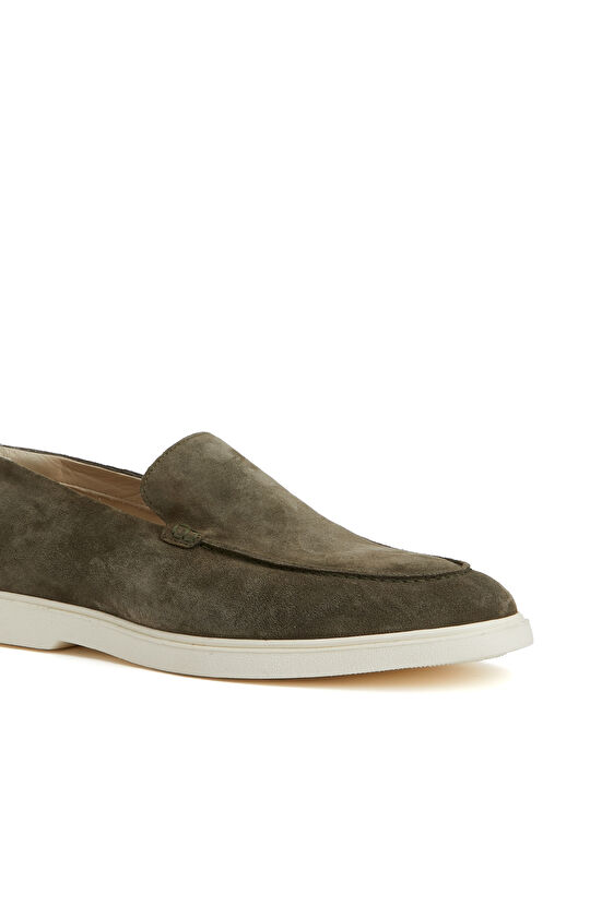 Haki Erkek Süet Loafer