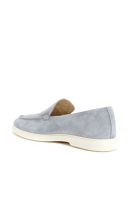 Buz Mavisi Süet Erkek Loafer