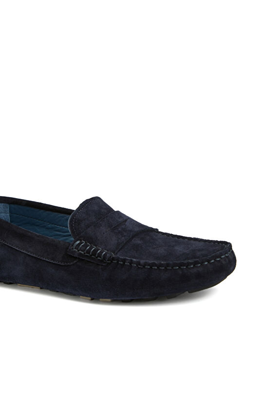 Lacivert Erkek Süet Loafer