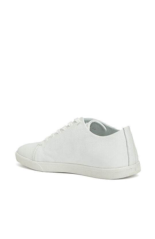 Beyaz Erkek Deri Sneaker