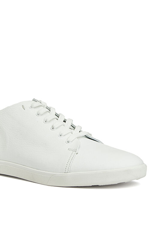 Beyaz Erkek Deri Sneaker