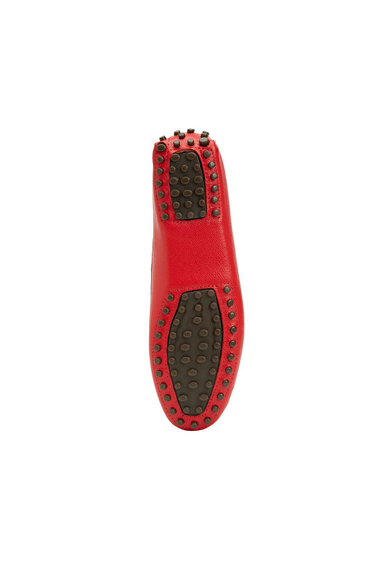 Kırmızı Kadın Deri Loafer